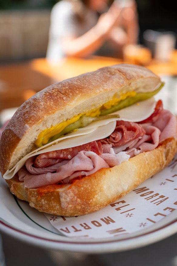 Mortadeli’s continental deli roll.