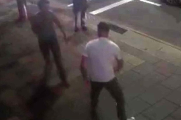 A man has been knocked to the ground in the beachside Sydney suburb of Coogee in a brutal alleged one-punch attack caught on security video.