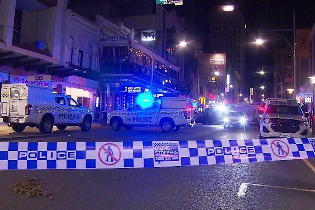 An 18-year-old has died after being hit by one car causing him to fall into the path of another on a busy Adelaide party strip.