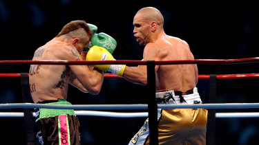 Anthony Mundine and Danny Green at an earlier fight in 2006.