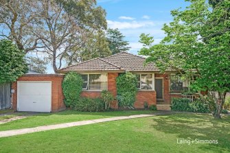 A three-bedroom house in Pennant Hills that recently sold for $1.85 million, close to the suburb’s median house price.