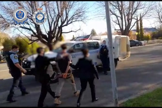 A 26-year-old man has been arrested in Orange, accused of being a right-wing extremist and preparing to manufacture a gun. 