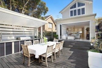 A four bedroom semi on 265 square feet in the flats in Manly sold by Jake Rowe of The Agency for $4.81 million.
