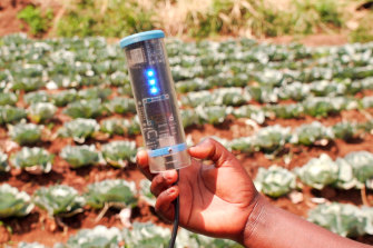 The CSIRO's Chameleon technology, an Australian-designed sensor that helps farmers read the quality of their soil. 