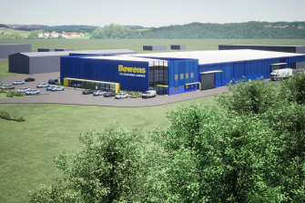A render of Bowens’ new Hastings store, which has seen its costs increase by 15 per cent due to inflation.