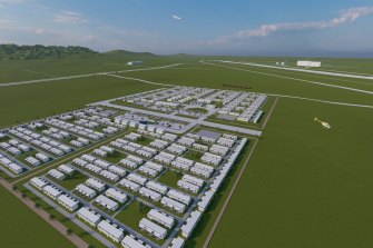 An artist’s impression of the Wellcamp Airport regional accommodation facility.
