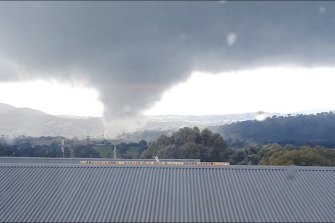 The tornado was spotted close to Bathurst on Thursday.