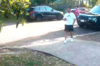Images of Mostafa Baluch in Mona Vale around 5.30pm on Monday, hours before his ankle monitor was disabled. 