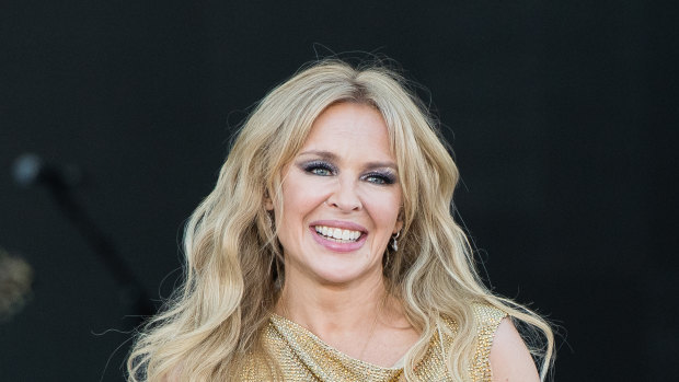 Kylie Minogue at Glastonbury in June 2021. 