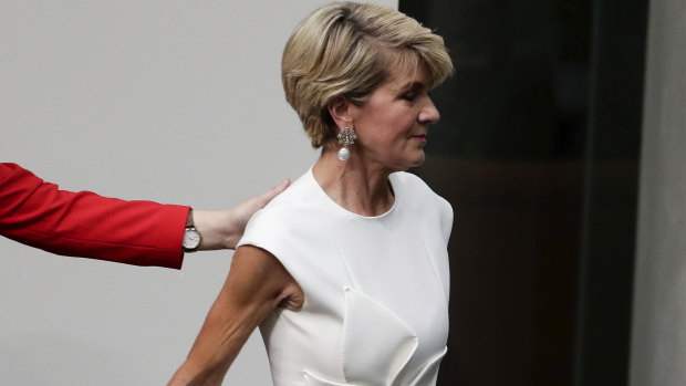 Former foreign minister Julie Bishop departs the House of Representatives after announcing her retirement. 