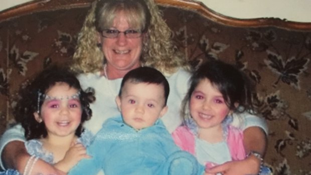 Grandmother Karen Nettleton with, from left, Hoda, Abdullah and Zaynab Sharrouf.