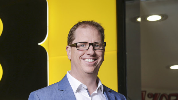 JB Hi-Fi group chief executive Richard Murray delivered a record half-year profit on Monday. 