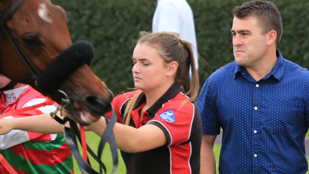 Hard worker: Trainer Scott Singleton has a great chance at Hawkesbury with Stock Up.