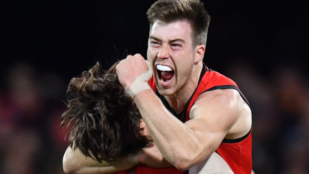 On a roll:  Bomber Zach Merrett.