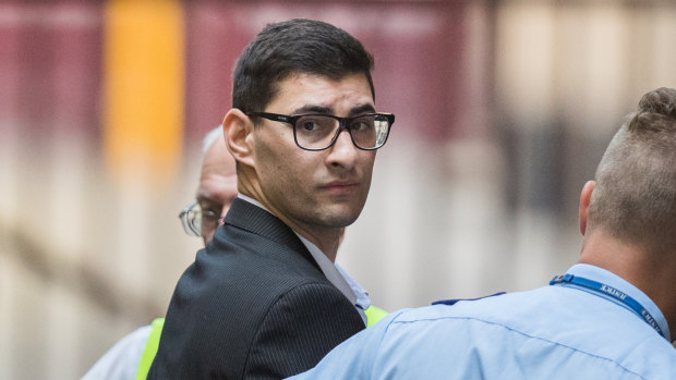 Joseph Esmaili, accused of a fatal punch that killed a surgeon in Box Hill hospital arriving at the Supreme Court on Monday.