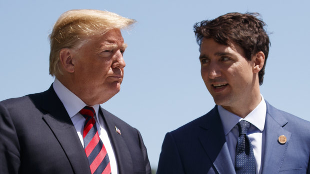 US President Donald Trump and Canadian Prime Minister Justin Trudeau at a G7 Summit where the two clashed.