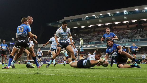 Alex Newsome’s second-half try showed encouraging signs for the Waratahs.