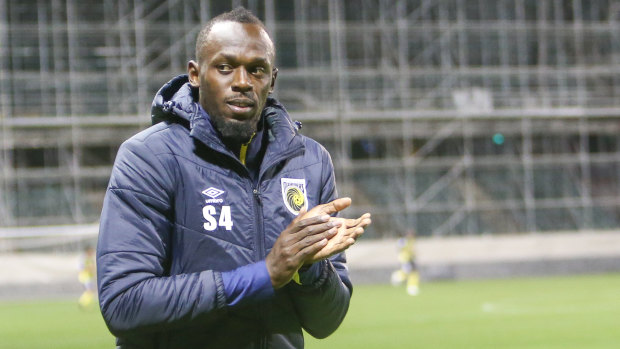 Testing times: retired track great Usain Bolt is still hoping to make it in professional soccer with the Mariners.