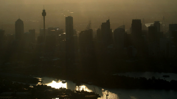 A pall of smoke hangs over Sydney.