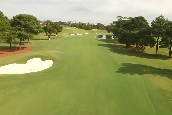 The 18th hole at The Australian.