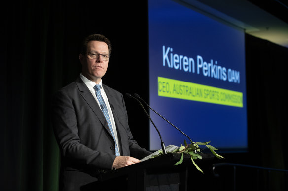 Kieren Perkins said he was frustrated by the rhetoric that has surrounded the transgender athlete debate. 