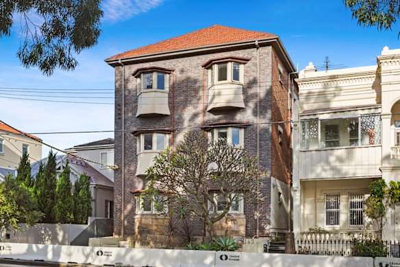 The art deco apartment is one of just nine in the boutique block.