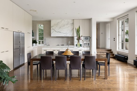 The residence features a contemporary kitchen.