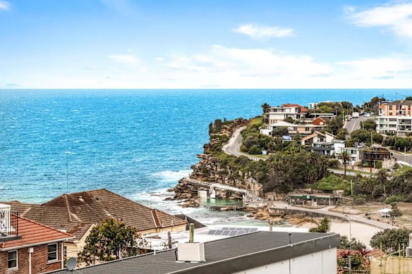 The view from the upstairs bedroom of a Bronte house that would be obliterated by a proposed block of apartments.