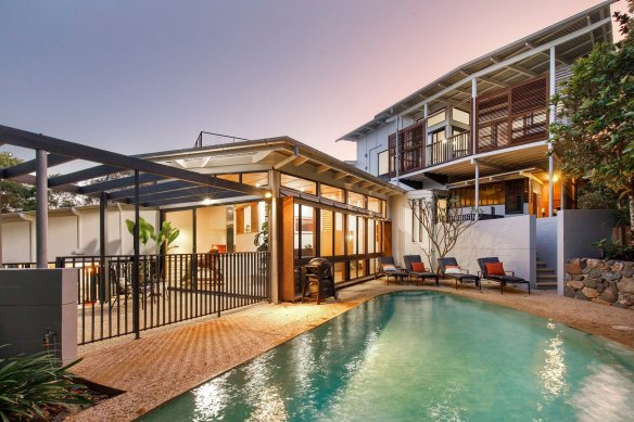 David Williamson's beachfront home is located on Sunshine Beach, Queensland.