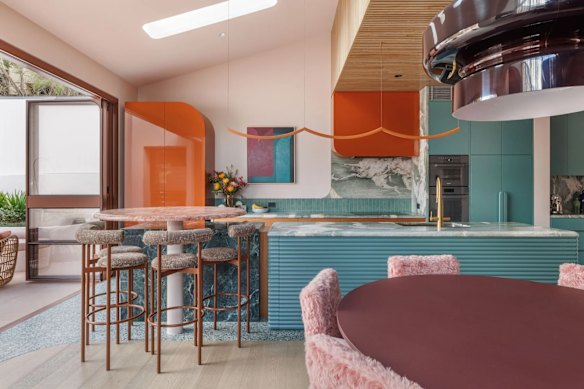 The current vendors renovated the former Woollahra home of artist Charles Blackman with a bold palette. 
