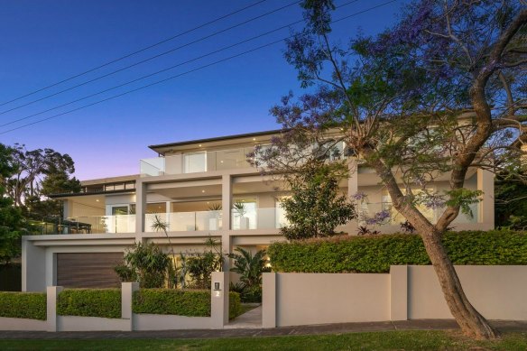 The three-level home of David Fairfull is set a block back from Sirius Cove Beach.