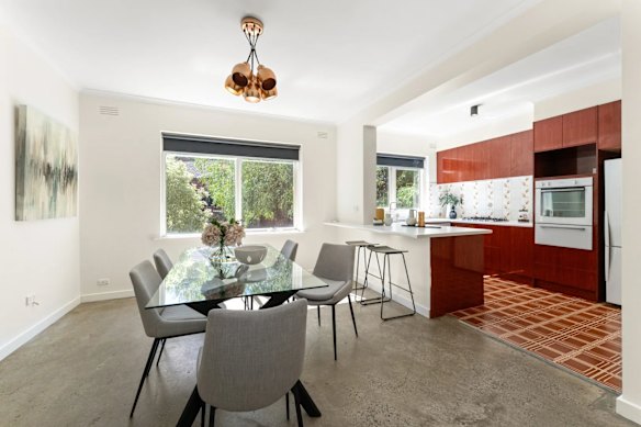 Seven first home buyers bid for the large St Kilda apartment at Saturday’s auction. 