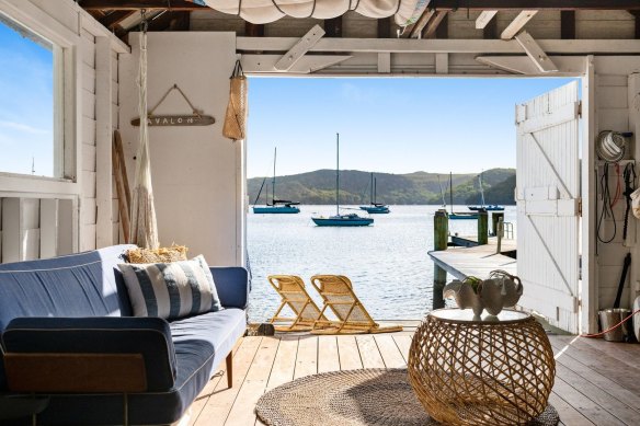 The Avalon Beach waterfront home of Dan Oatley comes with a boatshed on Pittwater.