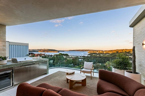 An apartment in Mosman is being offered with a price guide of $15 million to $16.5 million.