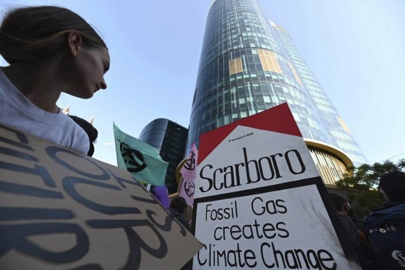 Green groups have warned Woodside investors about the risks around the Scarborough gas project.