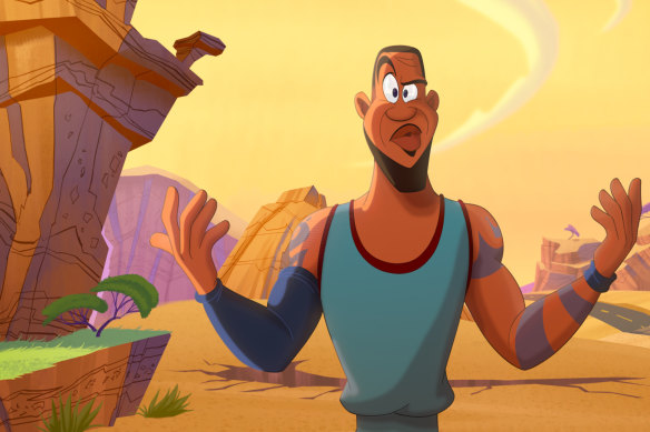An animated LeBron James in Space Jam: A New Legacy. 
