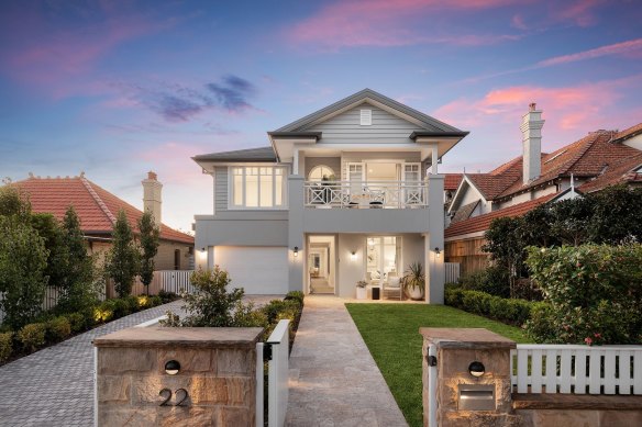 A five-bedroom Mosman house sold for $7.75 million last month, which was $400,000 more than it traded for in March 2021. 