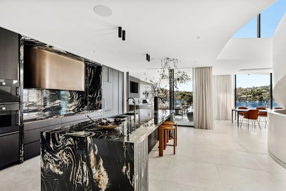 The six-bedroom, eight-bathroom statement abode is an architecturally designed home with turnkey finishes.