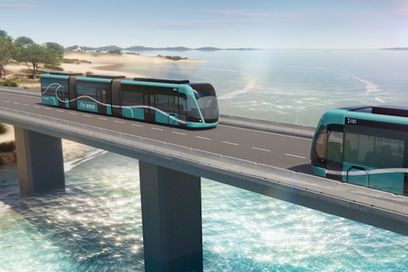 The Queensland government wants to connect Brisbane to the Sunshine Coast, via a rail and light rail alternative dubbed ‘The Wave’.