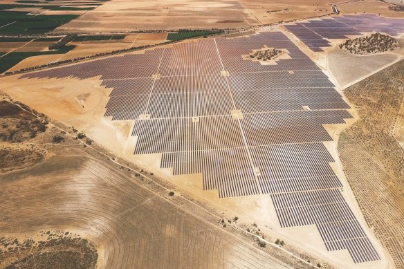 Extra transmission capacity will encourage the development of more renewable energy in north-west Victoria, such as the Karadoc solar farm near Mildura.