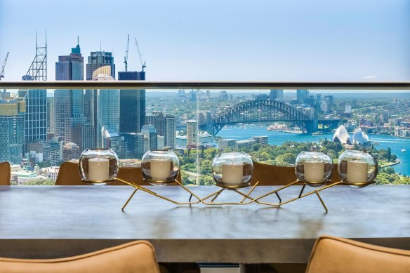 Francesca Packer Barham’s sub-penthouse in the Horison building is listed for $32 million.