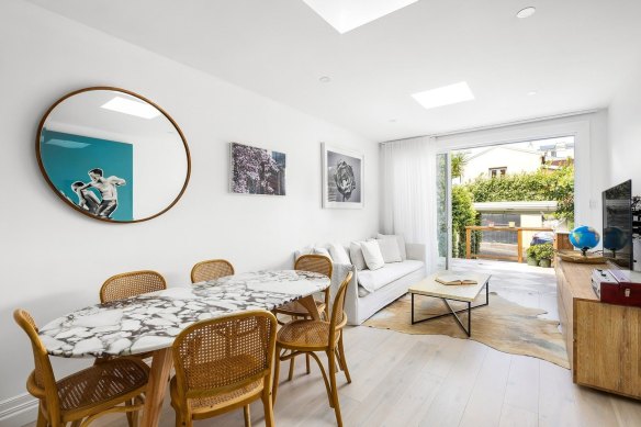 Emma Freedman and Charlie Rundle’s two-storey terrace in Paddington goes to auction on February 18.
