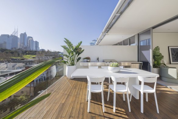 The penthouse investment apartment owned by Justice Michael Lee goes to auction on September 14. 