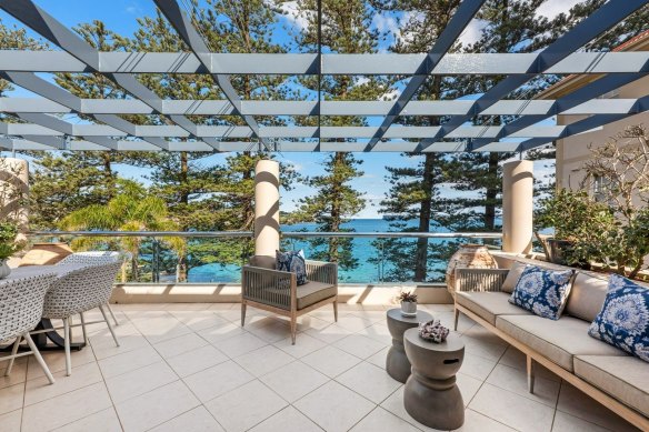 The four-bedroom penthouse of Anne and Ian Holmes goes to auction on October 19.