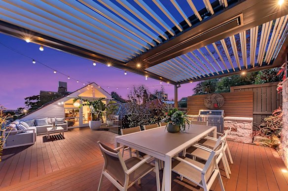 Carr Street has a heated pergola, which was appealed to prospective buyers.
