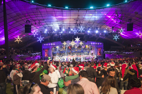 Melbourne’s Carols by Candlelight went ahead last year but without a live crowd. 