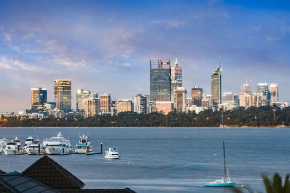 The view of Perth from a home in Applecross. 