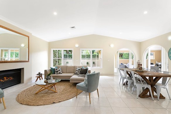 The downstairs living area before it was renovated by the Scotts.