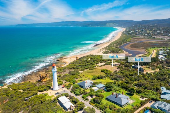 Two blocks of land were listed in the shadow of the lighthouse from Round the Twist.