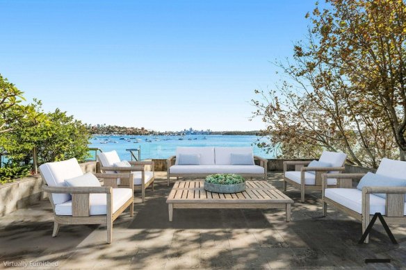 The beachfront apartment in Rose Bay sold by Robert Champion De Crespigny has sold for almost $15 million.